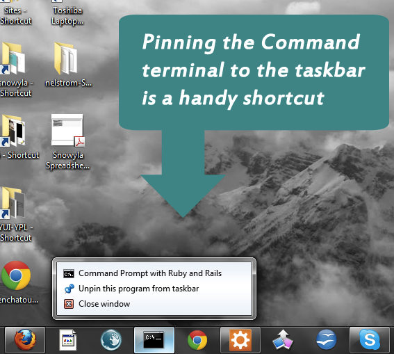 Pin the Command Prompt to the Task Bar