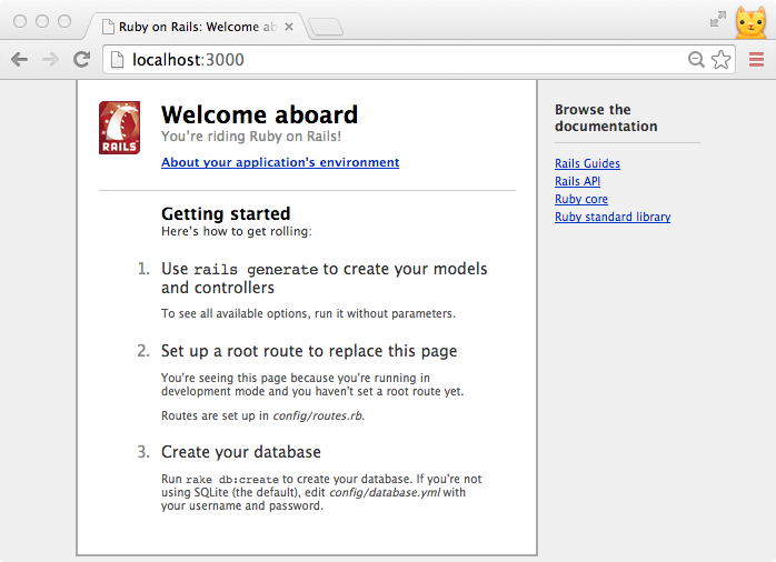 Successful Rails Install